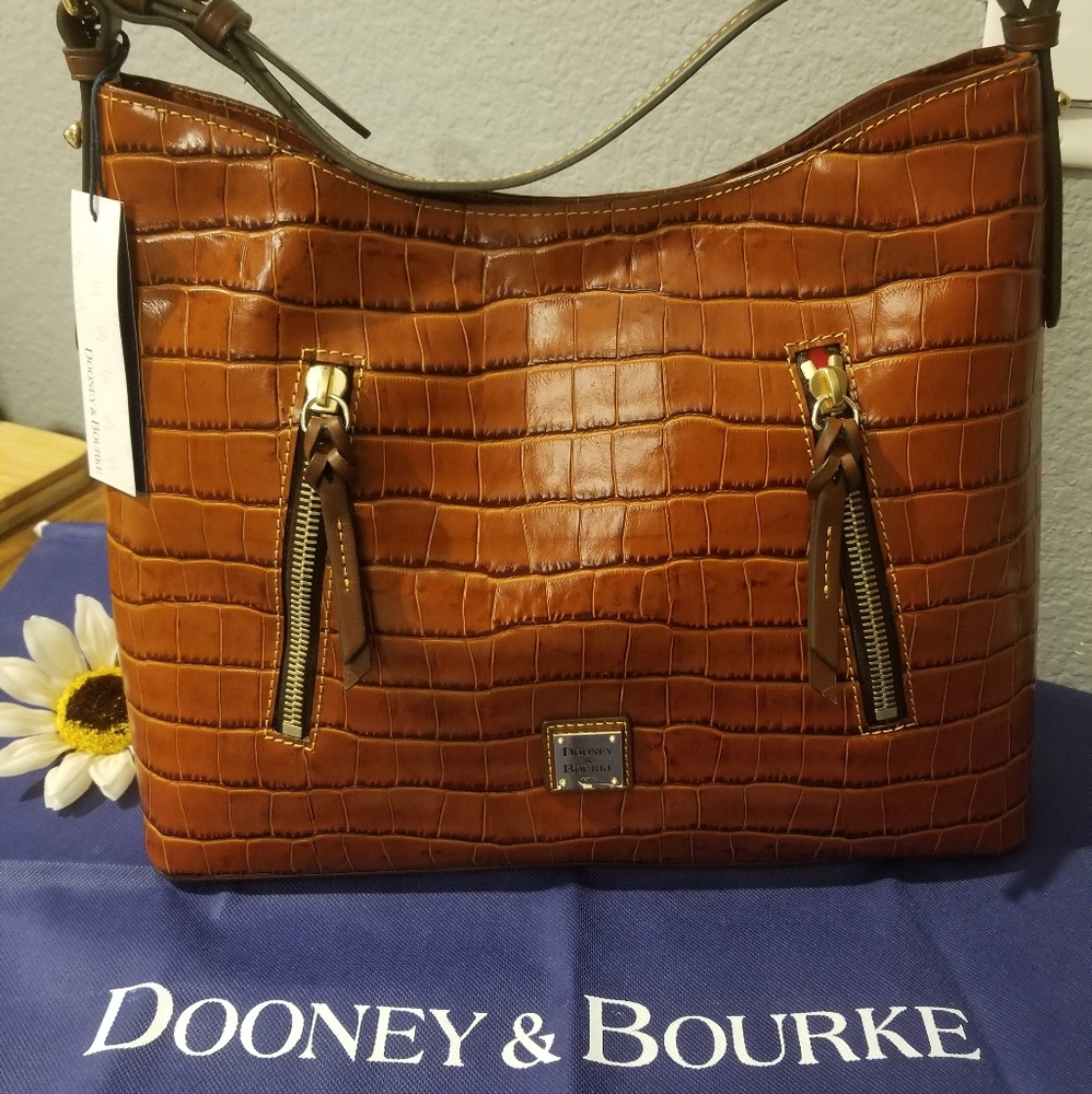 Dooney & Bourke Cooper Croc Hobo Shoulder Bag NWT - Picture 16 of 16